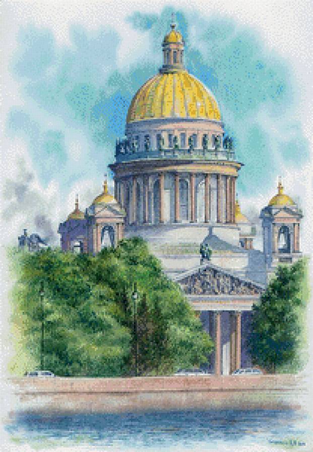 городской пейзаж - графика, картина, город, пейзаж - предпросмотр