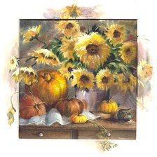 Схема вышивки «натюрморт с тикви»