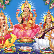 Схема вышивки «Лакшми,Ганеш»