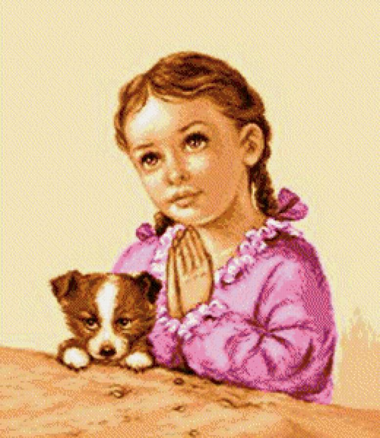 Девочка молится 2 - предпросмотр