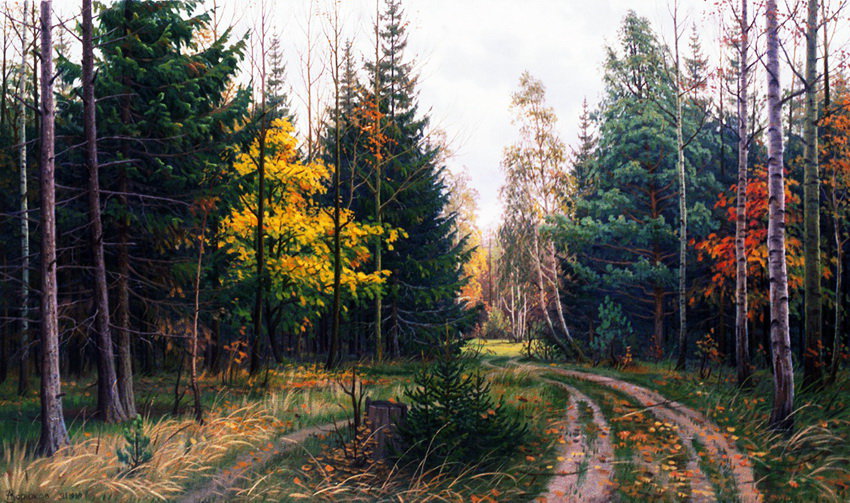 Aleksand Zoriukow - pejzaz, las - оригинал