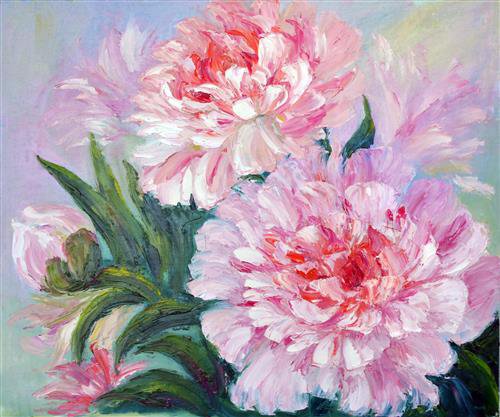 пионы - картина - оригинал