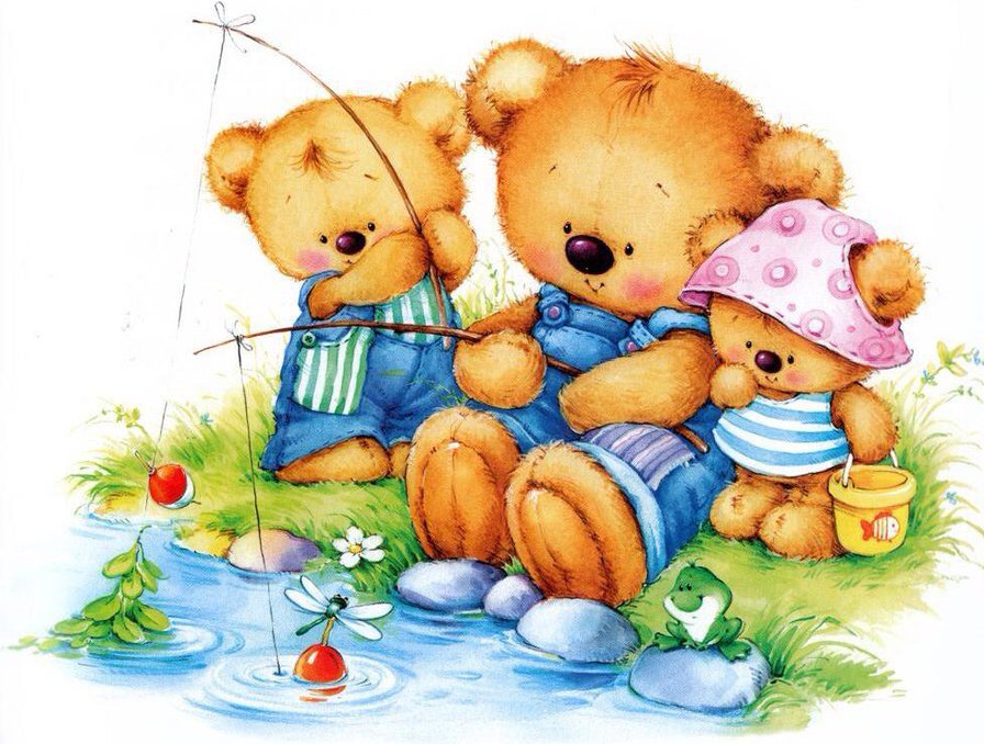Мишки - детские картинки - оригинал