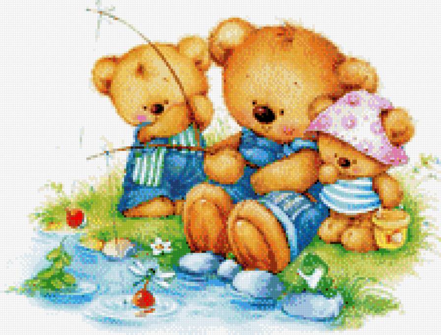 Мишки - детские картинки - предпросмотр