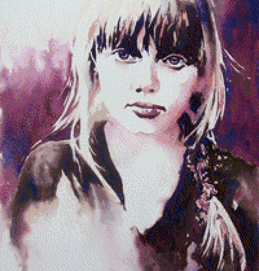 художник Olivier Bartoli - девушка - предпросмотр