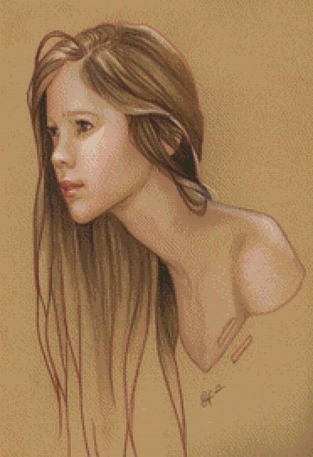 художник Дженнифер Хили - девушка - предпросмотр