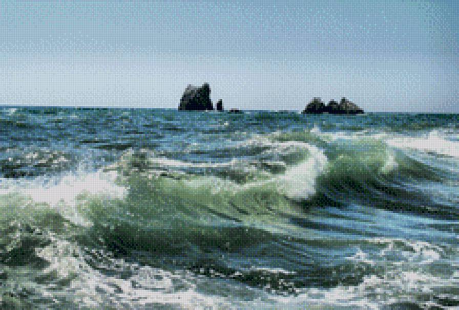 волны - море, волны, горизонт - предпросмотр