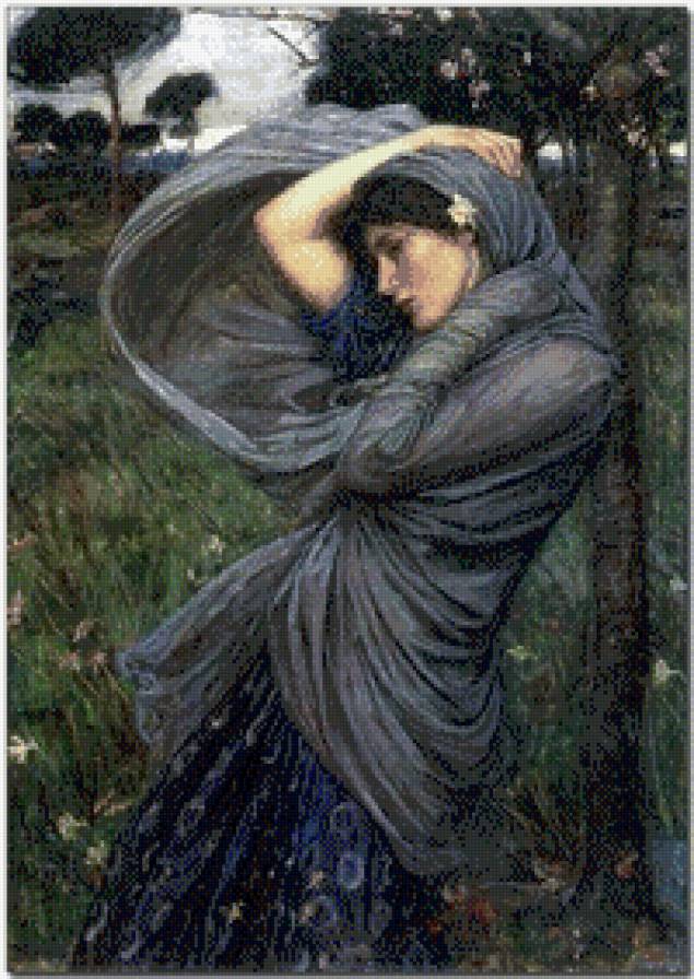 Ветер - девушка картина ветер - предпросмотр