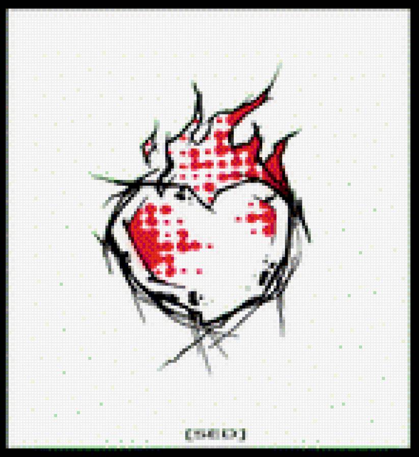 сердце в огне - сердце в огне, огонь, сердце - предпросмотр