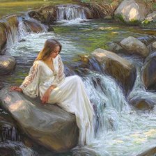 Схема вышивки «Купальщица»