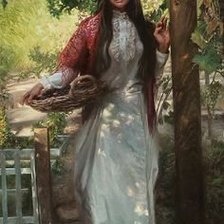 Схема вышивки «Девушка»