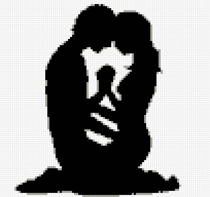 Парень и девушка - влюбленные, монохром - предпросмотр