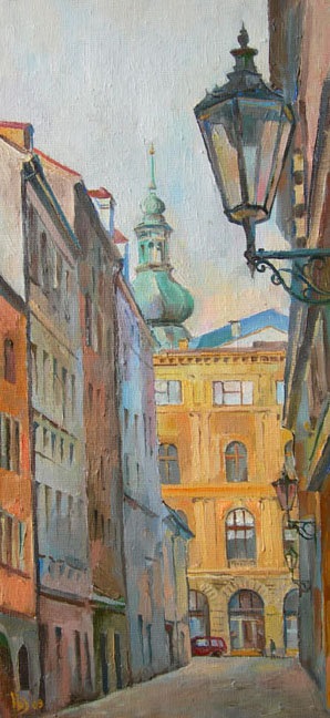 Д. Вельтищев Пражская улица - прага - оригинал