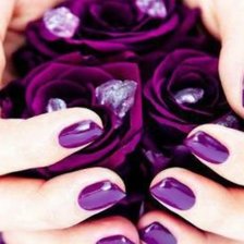 Схема вышивки «фиолетовые розы в ладонях»