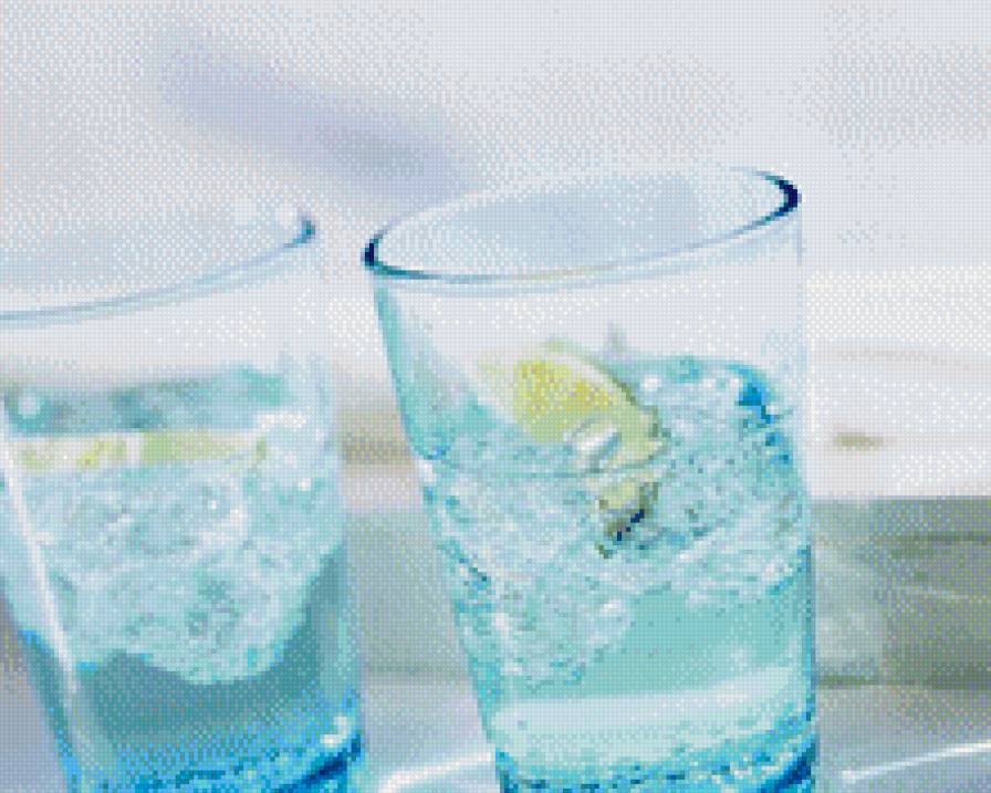 стаканы с водой - напиток, лед, вода, стакан - предпросмотр
