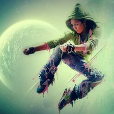 Схема вышивки «прыжок»