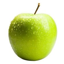 зелёное яблоко в росе