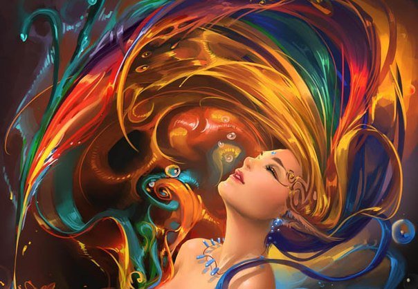 картина - волосы, лицо, люди, девушка - оригинал