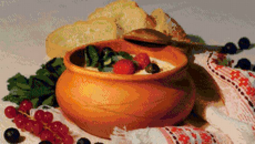 натюрморт - кухня, горшочек, еда - предпросмотр