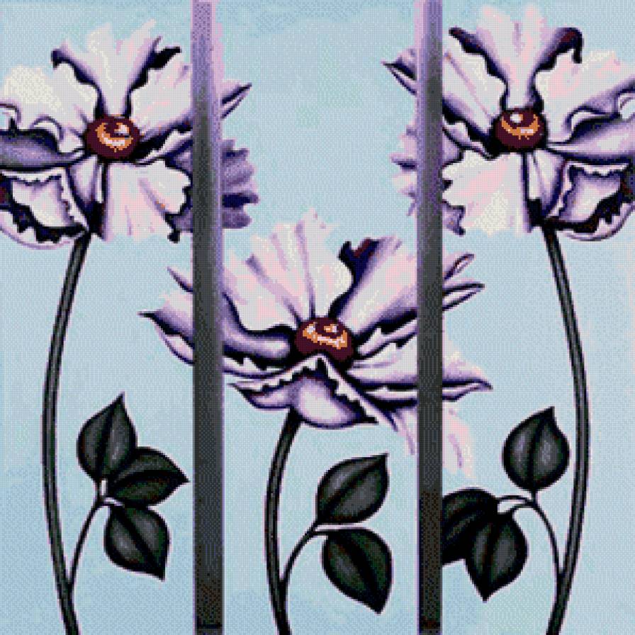 Триптих - маки, триптих - предпросмотр