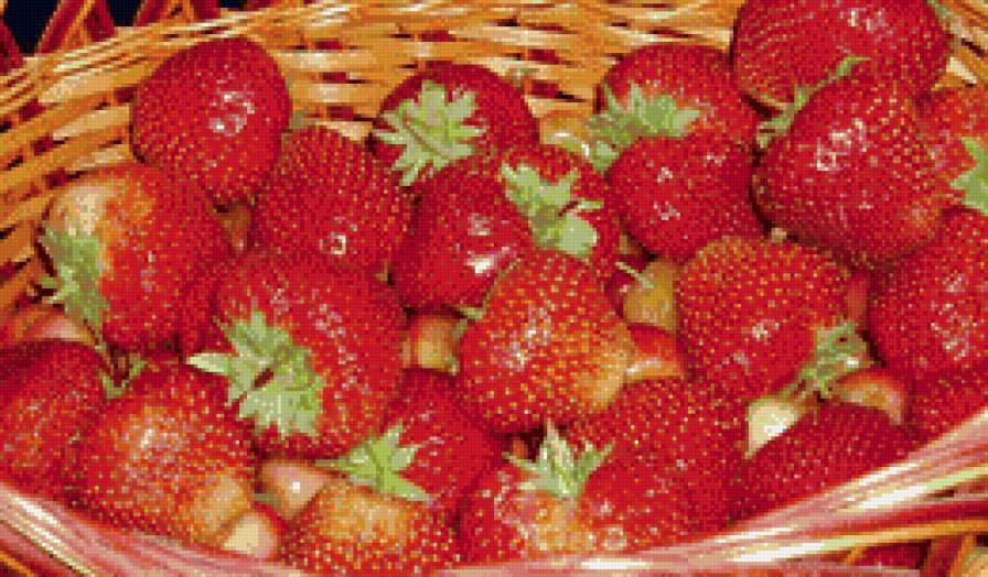клубника в корзине - еда, ягоды, клубника - предпросмотр
