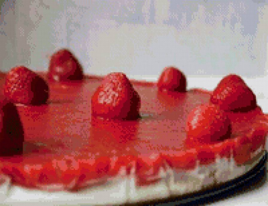 торт с клубникой - торт, кухня, еда, клубника - предпросмотр