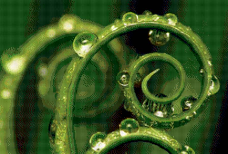 спираль с каплами - спираль.роса, капли, заветки - предпросмотр