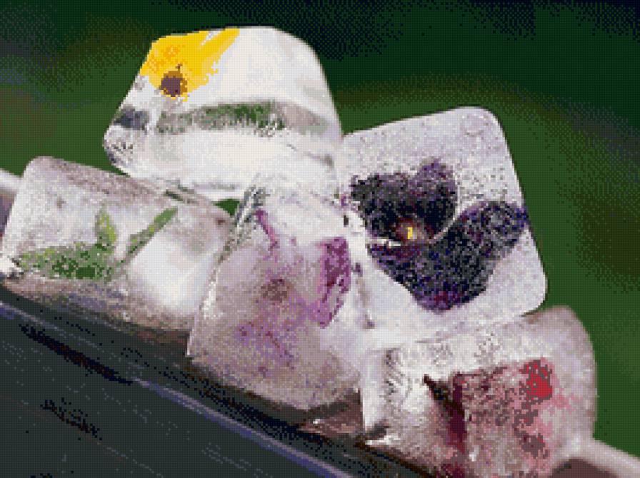лёд с цветами - лед - предпросмотр