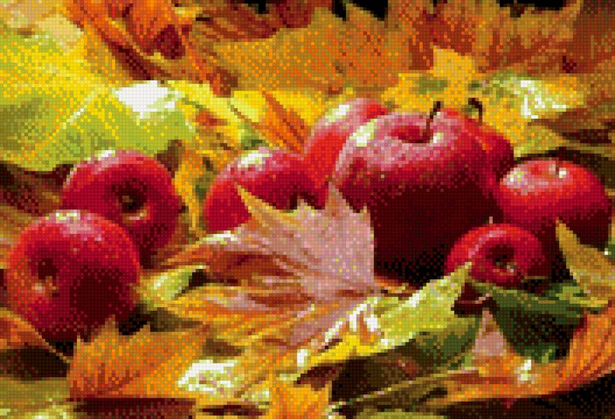 Осенние яблоки - осень, фрукты - предпросмотр