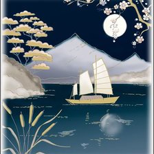 Схема вышивки «Парусник»