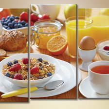 Схема вышивки «триптих полезный завтрак»