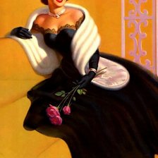 Схема вышивки «дама»