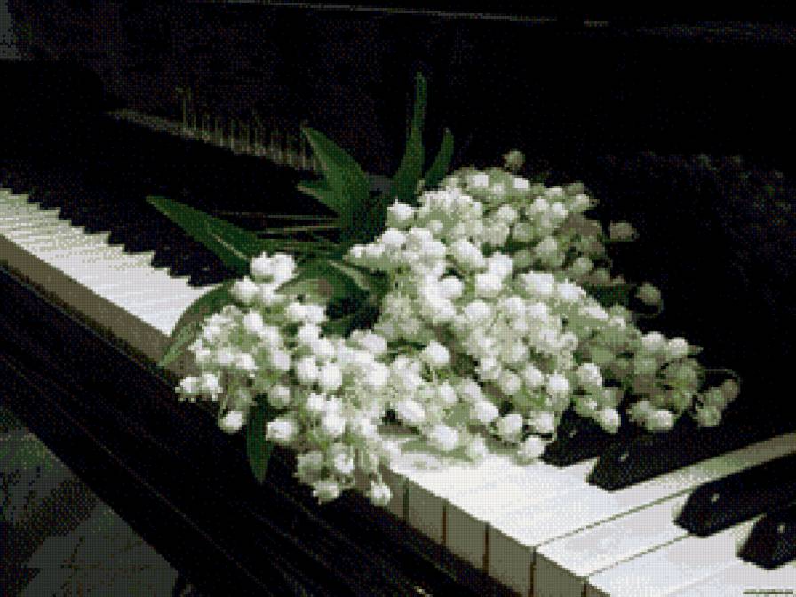 Ландыши - ландыши, весна, цветы, фортепиано - предпросмотр