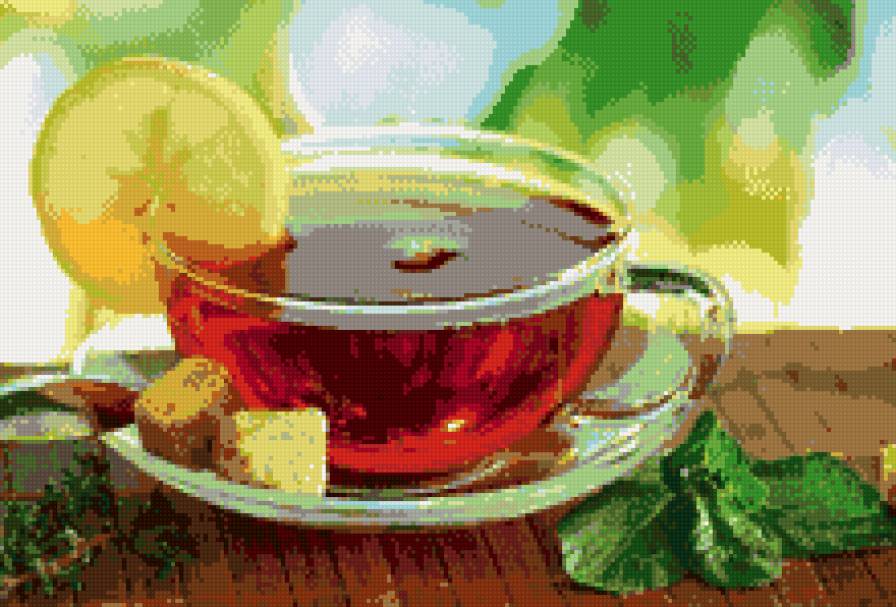 чай с лимоном - сахар, чашка, кухня, чай, лимон, долька - предпросмотр