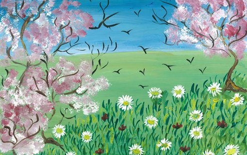 в поле - природа - оригинал