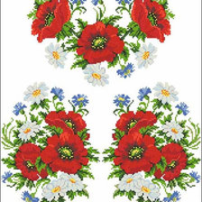 Схема вышивки «маки»