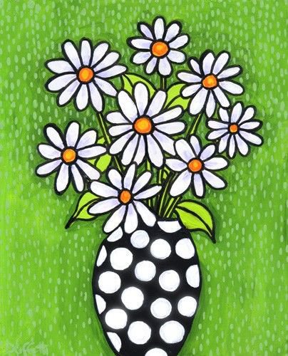 букетик ромашек - рисунок, настроение, ромашки, цветы - оригинал