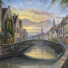 Схема вышивки «Серия "Пейзажи": Венеция на закате»