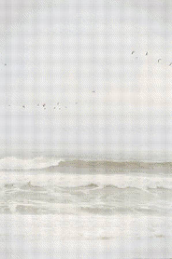 белое море - море, горизонт, волны - предпросмотр