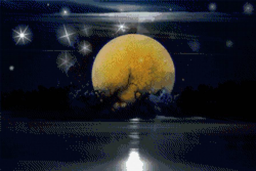 луна - планета, луна, месц, ночь - предпросмотр
