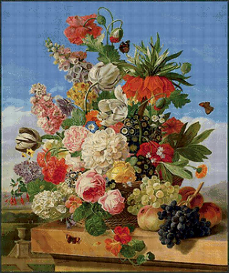 Летний букет  худ.П.Елохин - букеты, цветы - предпросмотр