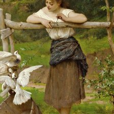 Схема вышивки «Девушка»