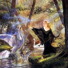 Схема вышивки «У озера»