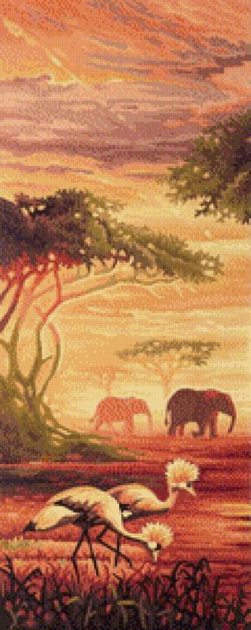 триптих слоны - слоны, триптих - предпросмотр