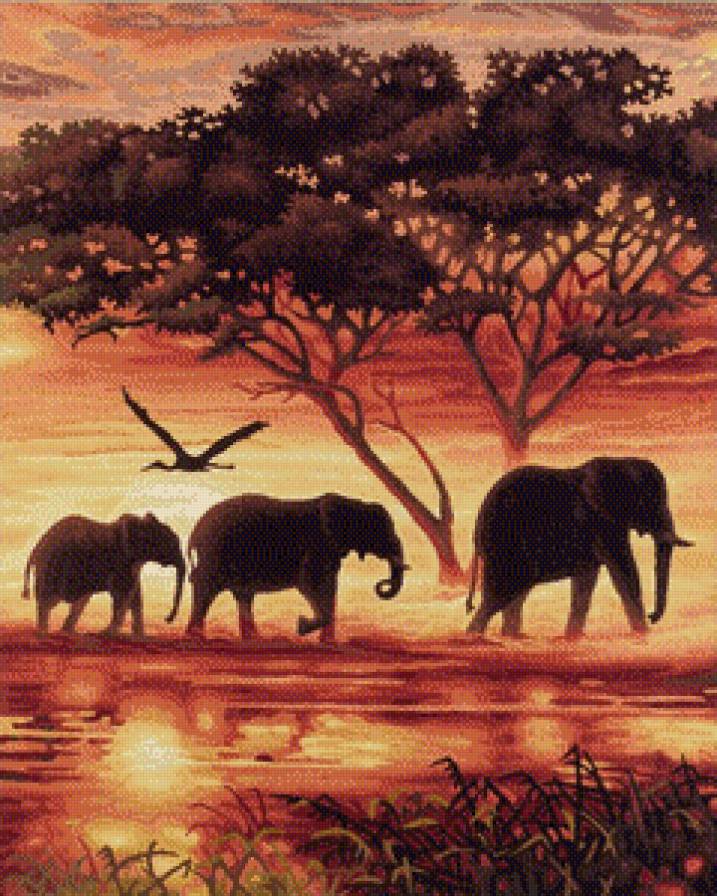 триптих слоны2 - триптих, слоны - предпросмотр