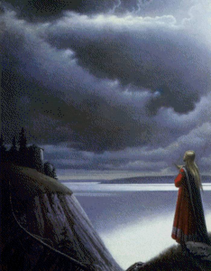 "Над Волгой" - к.васильев, картины - предпросмотр