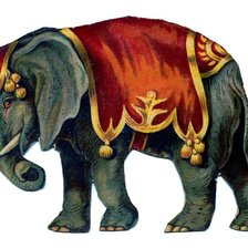 Оригинал схемы вышивки «цирковой слон» (№654327)