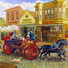 Схема вышивки «i pompieri»