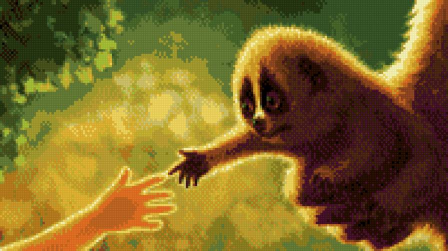 Рука к руке - животные - предпросмотр