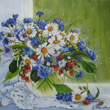 Схема вышивки «цветы»